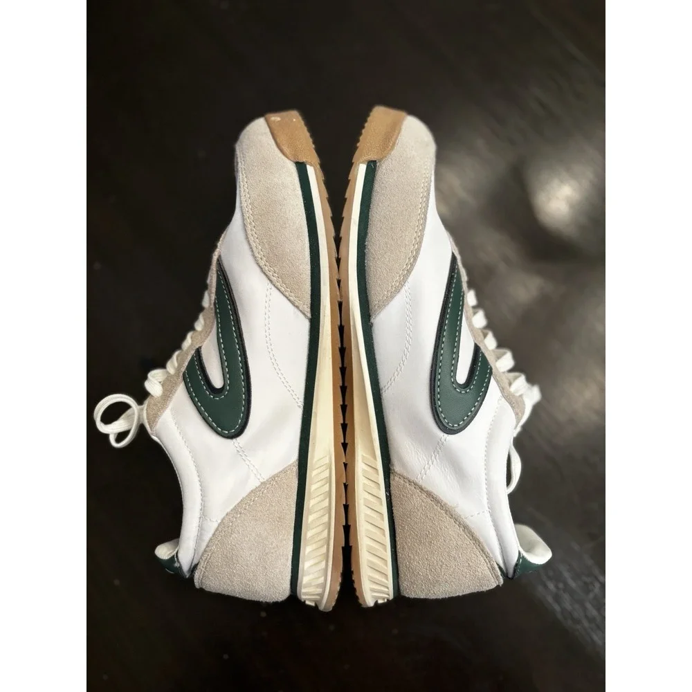 Tretorn Kristine Sneakers Size 7.5 Woman's White/Green Preppy Classic Sporty